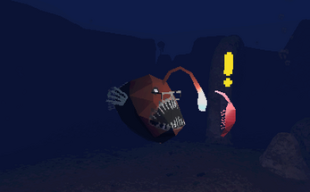 An elder angler scaring a shrimp