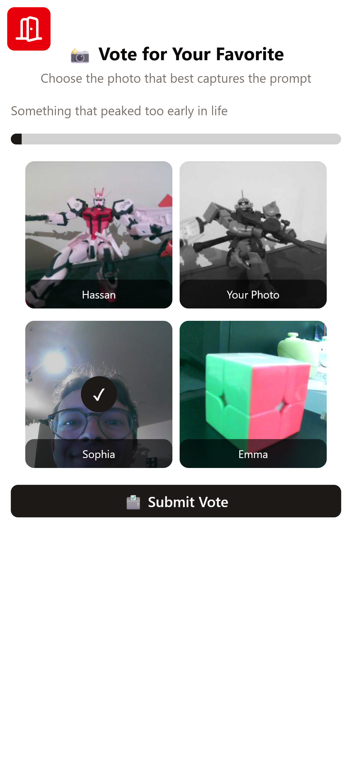 Voting screen