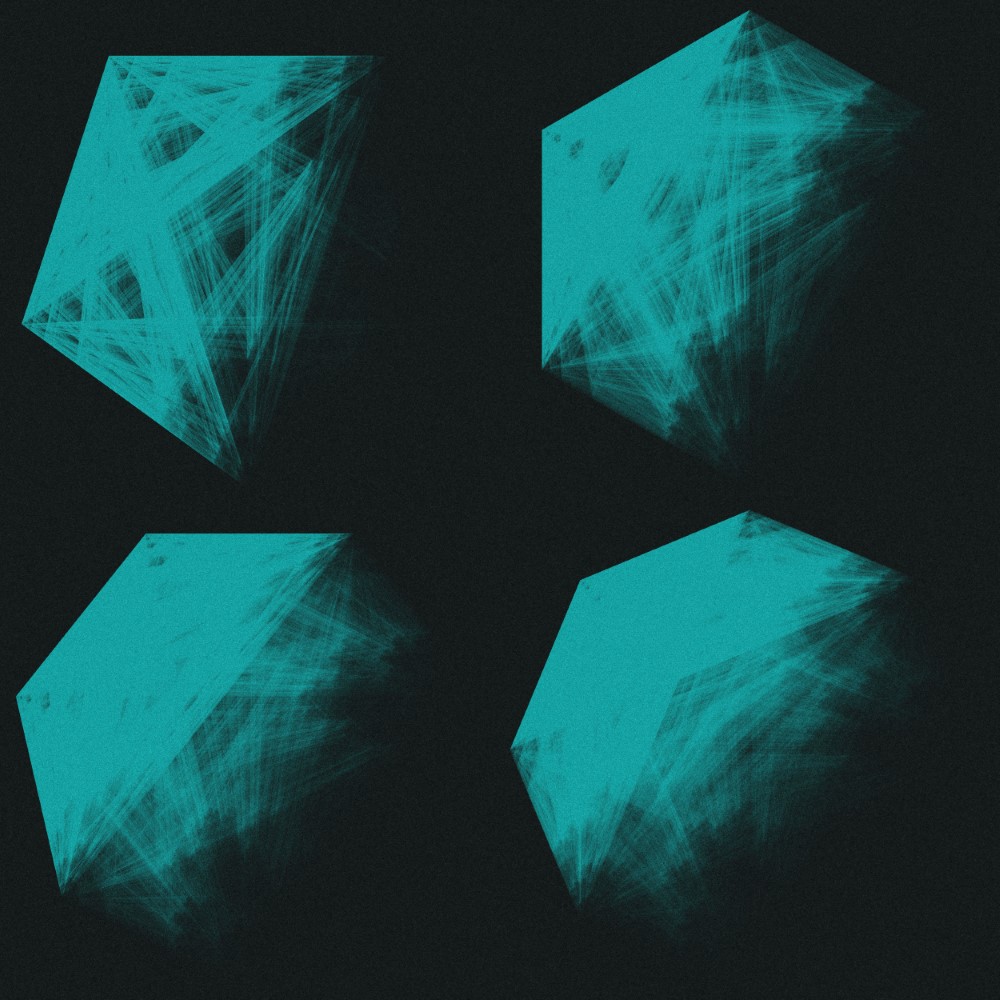 4 teal silotted shapes: a pentagon, hexagon, heptagon, and octagon