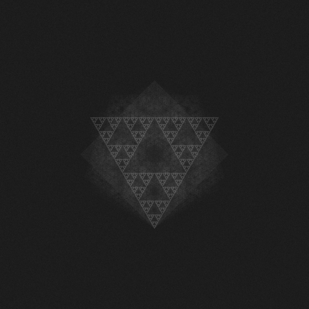 a gray triangle, square, and pentagon layers on top of each other